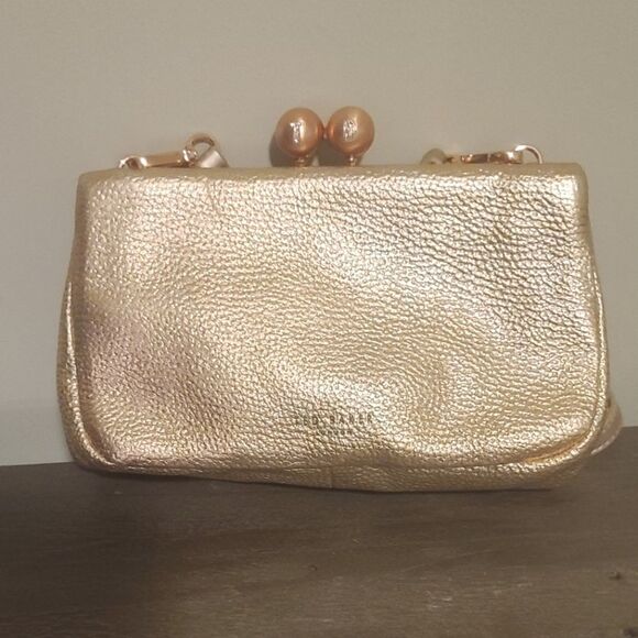 Ted Baker Chrina Bobble Crossbody Clutch Purse Metallic Gold - Picture 1 of 9